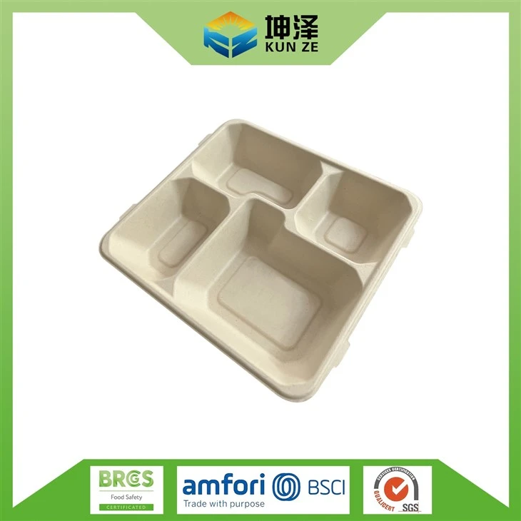 4 Compartment Disposable Container