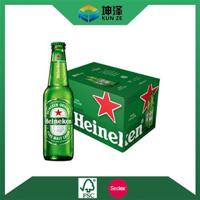 Boîte en carton de 24 bouteilles de bière