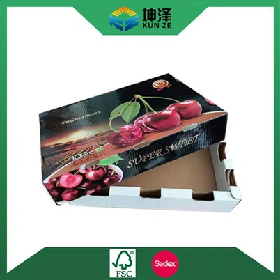 Boîte de fruits cerises