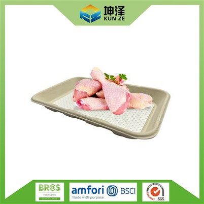 Plateau de viande compostable