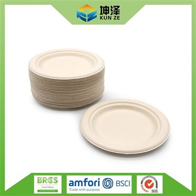 Assiettes jetables en canne à sucre