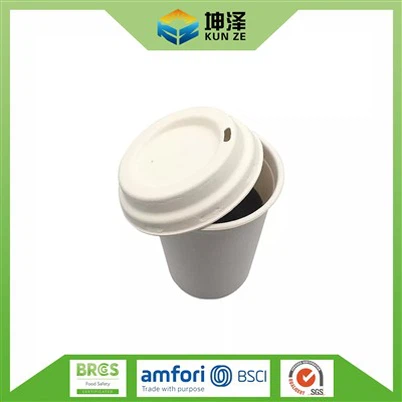 Tasses à café jetables de 10 oz avec couvercles