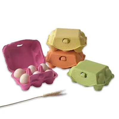 Cartons d'oeufs multicolores